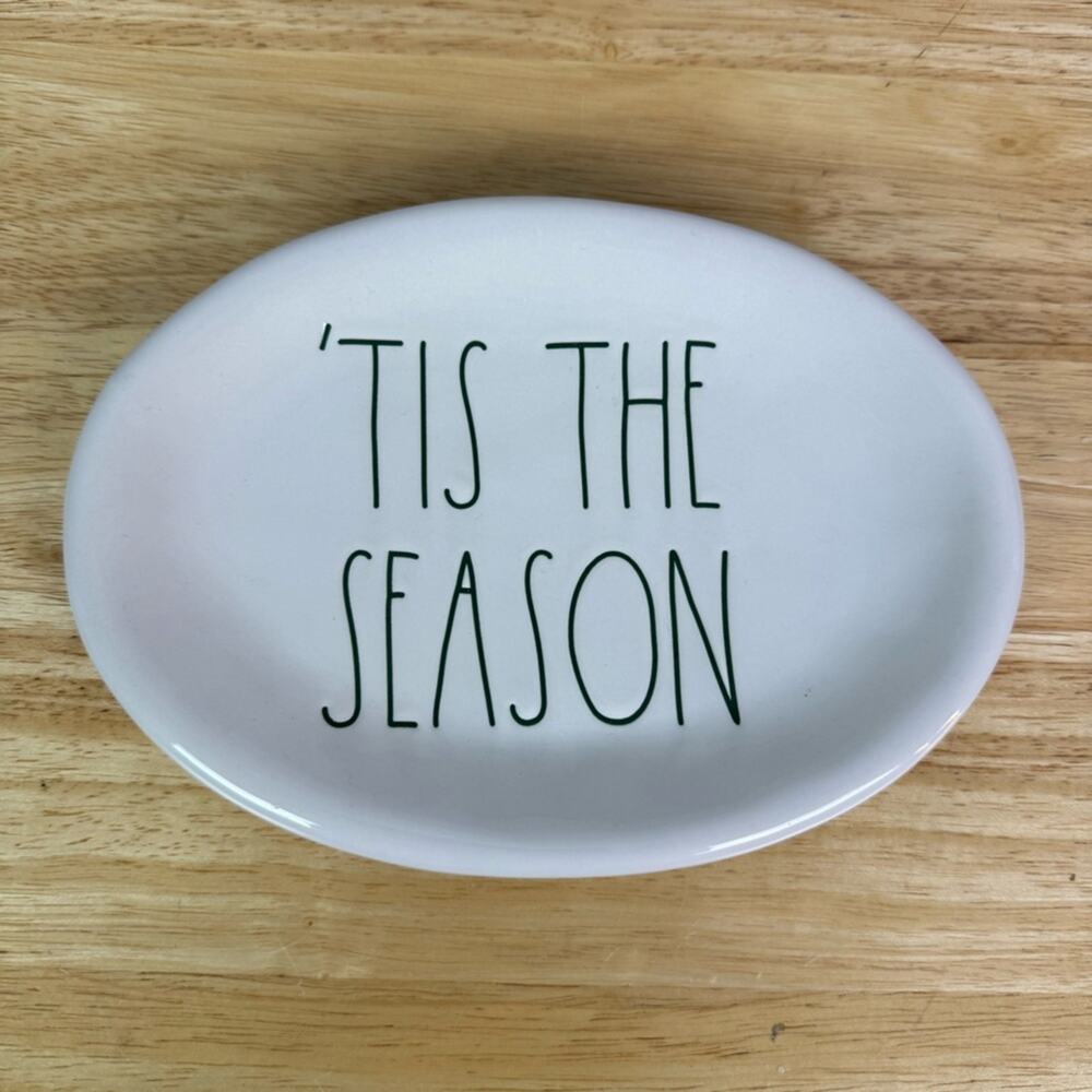 Rae Dunn Tis the Season Small Oval Plate